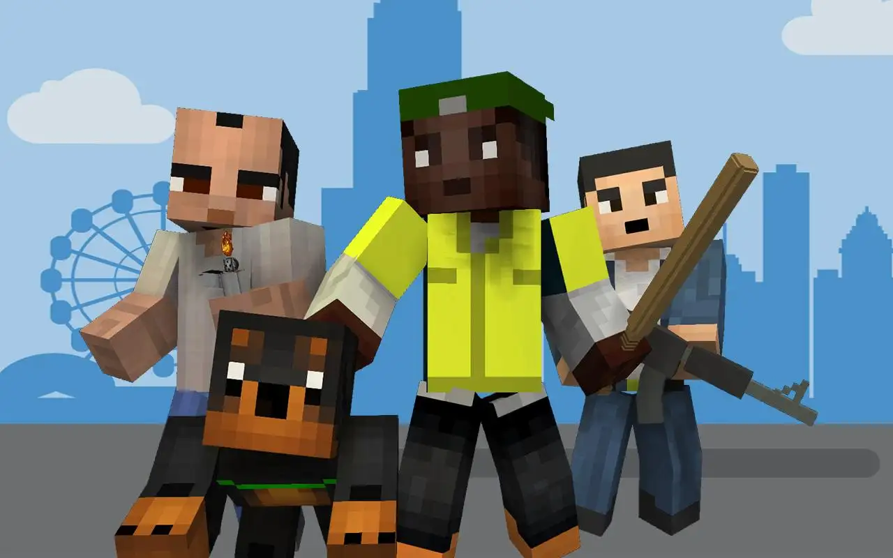 GTA 5 MCPE , Theft Craft Autos
